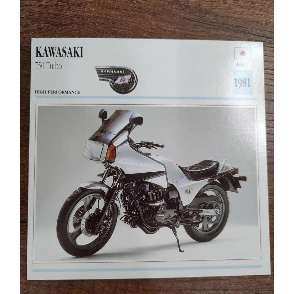 Kawasaki 750 Turbo 1981 Motorcycle Collection Card Atlas Edition